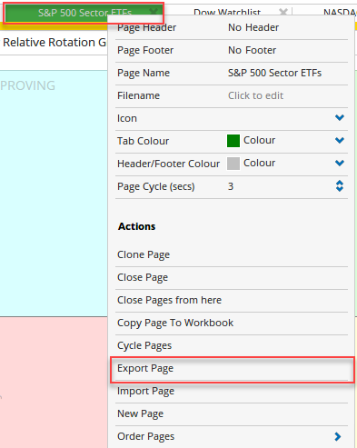 Export Page