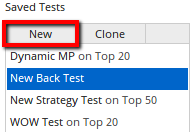 Create and Run a Back Test