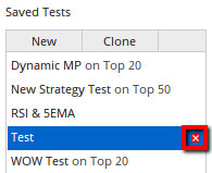 Deleting a Saved Back Test