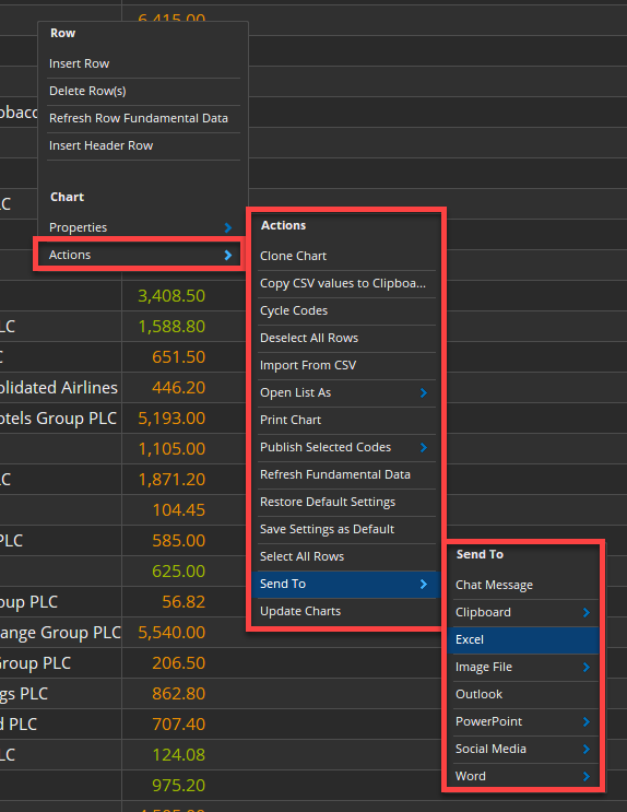 Dynamic Excel Link Actions