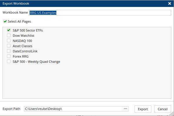 Export Workbook