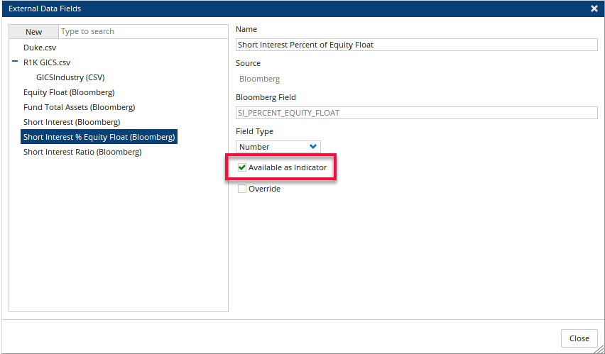 External Data Fields Overview 7