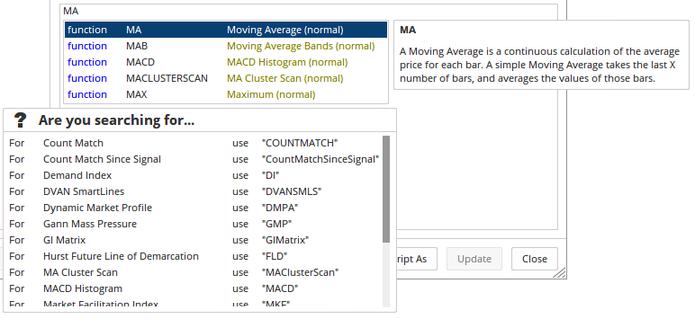 Script Manager Interface