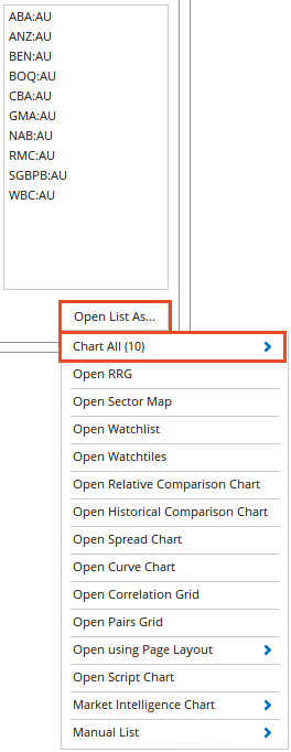 Opening a Chart 7