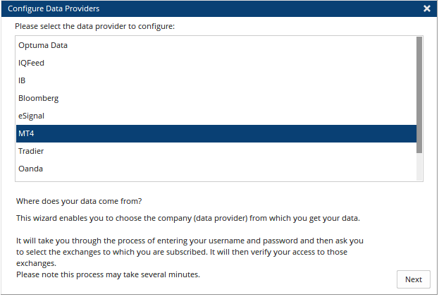 Configure Data Providers